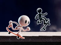 Black and White Stickman background