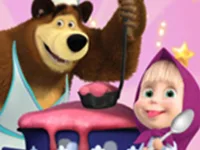 Masha And Bear Cooking Dash background