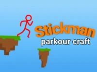 Stickman parkour craft background