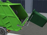 Garbage Sanitation Truck background
