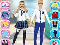College Girl & Boy Makeover background