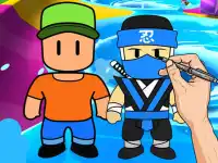 Stumble Guys Coloring Book background
