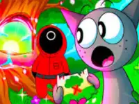 When Sprunki Meet Squid Game background