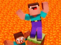 Noob vs Pro But Floor is Lava Minecraft background