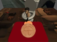 Skibidi Toilet Squid Game Honeycomb background