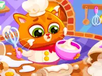 Lovely Virtual Cat At Restaurant background