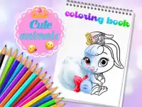 Cute Animals Coloring Book background