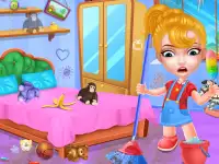 Baby Doll House Cleaning Game background