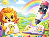 Magic Coloring Book for Little Artists background