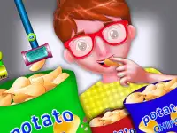Potato Chips Food Factory Game background