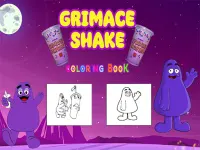 Grimace Shake Coloring background