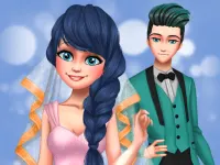 Dotted Girl Wedding background