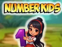 Number kids background