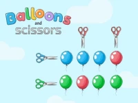 Balloons and scissors background