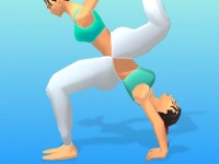 Couple Yoga 3D background