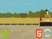Squid Glass Game 2D background