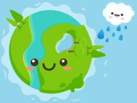 Happy Green Earth background