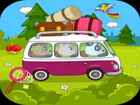 Kids camping background