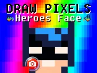 Draw Pixels Heroes Face background