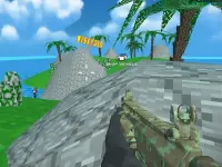 Blocky Combat SWAT Desert Storm Zombie background