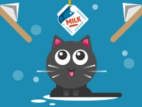The Cat Drink Milk background