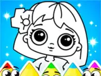 Coloring Dolls Game background