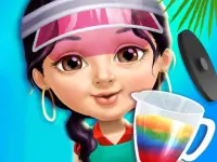 Sweet Baby Girl Summer Fun background