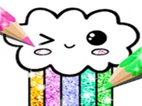 Kawaii Coloring Book Glitter - Drawing Book background