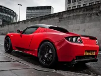 Tesla Roadster Slide background