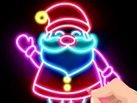 Draw Glow Christmas background