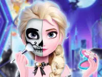 Elsa Halloween Party Tattoo background