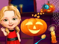 Sweet Baby Girl Halloween Fun background