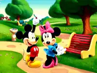Mickeys Club House Jigsaw background