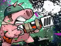 Piggy soldier super adventure background