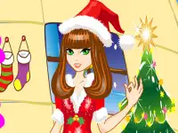 Christmas Girl Dressup background