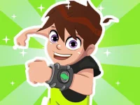 Ben 10 Hill Car Racing Alien Boy background