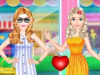 Sister Different Style Shopping background