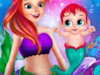 Mermaid Newborn Baby Care background