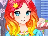 Anime Kawaii School Girls Dress Up background