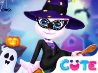 Cat Girl Halloween Preparation background