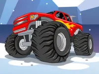 Monster Truck Wheels Winter background