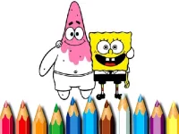 BTS Sponge Bob Coloring background