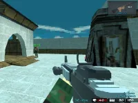 Blocky combat Shooting Arena 3D Pixel background