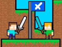 Friends Battle Swords Drawn background