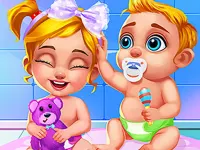 Newborn Sweet Baby Twins background