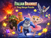 Italian Brainrot Drag Merge Puzzle background