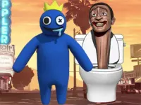 Rainbow Monster VS Skibidi Toilet background