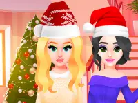 Christmas Party Girls with Julie background