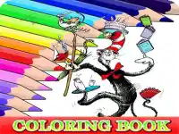 Coloring Book for Cat In The Hat background