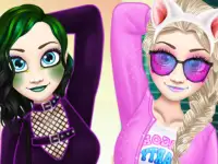 Princess Eliza Soft vs Grunge background
